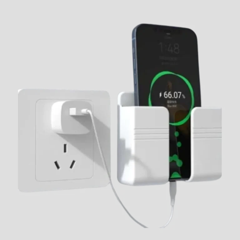 Universal Wall-Mounted Adhesive Phone Holder with Charging Port