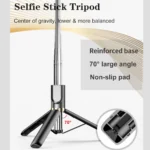 Yeaki Selfie Stick Tripod with Wireless Remote & LED Fill Light