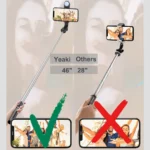 Yeaki Selfie Stick Tripod with Wireless Remote & LED Fill Light