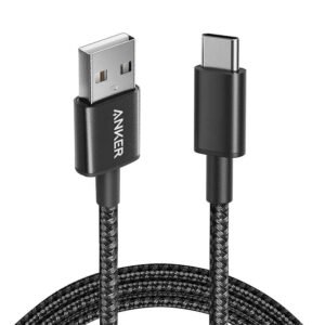 Anker Nylon USB-A to USB-C Cable - 6ft (1.8m) - Black-A8173H11
