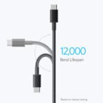 ⁦كابل أنكر 322 نايلون من USB-C إلى USB-C - بقوة 60 واط - طول 3 قدم (0.9 متر)-A8752H11⁩ - الصورة ⁦3⁩