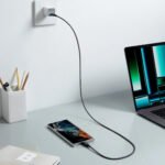 ⁦كابل أنكر 322 (Anker 322) نايلون من USB-C إلى USB-C - بقوة 60 واط - طول 3 قدم (0.9 متر) - أسود - A81F5H11⁩ - الصورة ⁦4⁩
