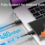 ⁦كابل أنكر 322 (Anker 322) نايلون من USB-C إلى USB-C - بقوة 60 واط - طول 6 قدم (1.8 متر) - أسود - A81F6H11⁩ - الصورة ⁦3⁩