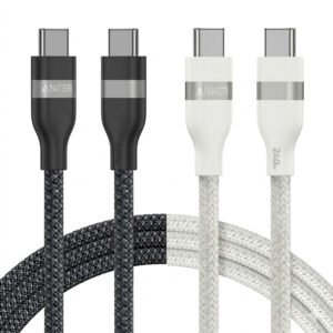 كابل أنكر (A82E2) المجدول والمستدام من USB-C إلى USBC - قوة شحن 240 واط - طول 6 قدم (1.8 متر)
