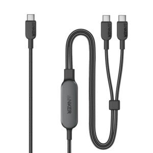 Anker 140W 2-in-1 USB-C to USB-C Cable - Dual Device Charging - A8895H11