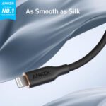 Anker PowerLine III Flow USB-A to Lightning Cable - 6 feet (1.8 meters)./Length: 3 feet (0.9 meters). - MFi Certified - A85A1 - Image 2
