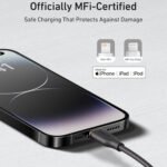 Anker PowerLine III Flow USB-A to Lightning Cable - 6 feet (1.8 meters)./Length: 3 feet (0.9 meters). - MFi Certified - A85A1 - Image 3