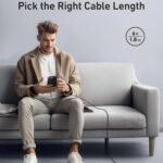 Anker PowerLine III Flow USB-A to Lightning Cable - 6 feet (1.8 meters)./Length: 3 feet (0.9 meters). - MFi Certified - A85A1 - Image 6