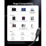 Anker Prime Thunderbolt 4 Cable (3.3ft/1m) - 240W Charging - 40Gbps Data Transfer - Black - A84N0011 - Image 3