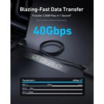 Anker Prime Thunderbolt 4 Cable (3.3ft/1m) - 240W Charging - 40Gbps Data Transfer - Black - A84N0011 - Image 4