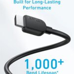 ⁦كابل أنكر (Anker) إتش دي إم آي (HDMI) بدقة 8K@60Hz و 4K@120Hz - طول 6 قدم (1.8 متر) - أسود - A8742H11⁩ - الصورة ⁦4⁩