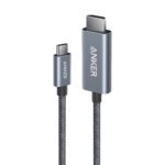 Anker Nano USB-C to HDMI Cable (6ft/1.8m) - 4K@60Hz Ultra HD - Braided Nylon - Black - A87E0H12