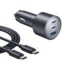Anker 167.5W 3-Port Car Charger - Ultra-Fast Charging Station - Black - B2737HA1