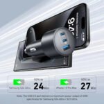Anker 167.5W 3-Port Car Charger - Ultra-Fast Charging Station - Black - B2737HA1 - Image 3